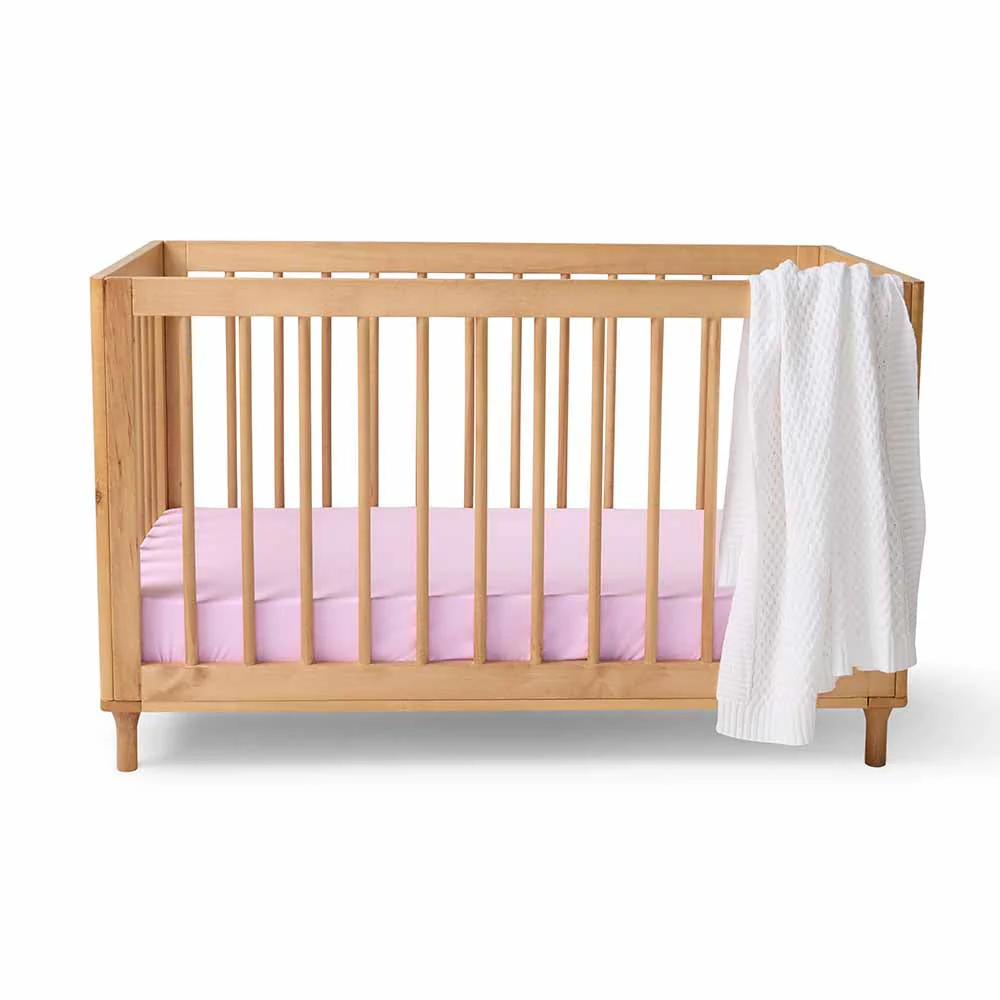 Lilac Organic Fitted Cot Sheet - Image 5