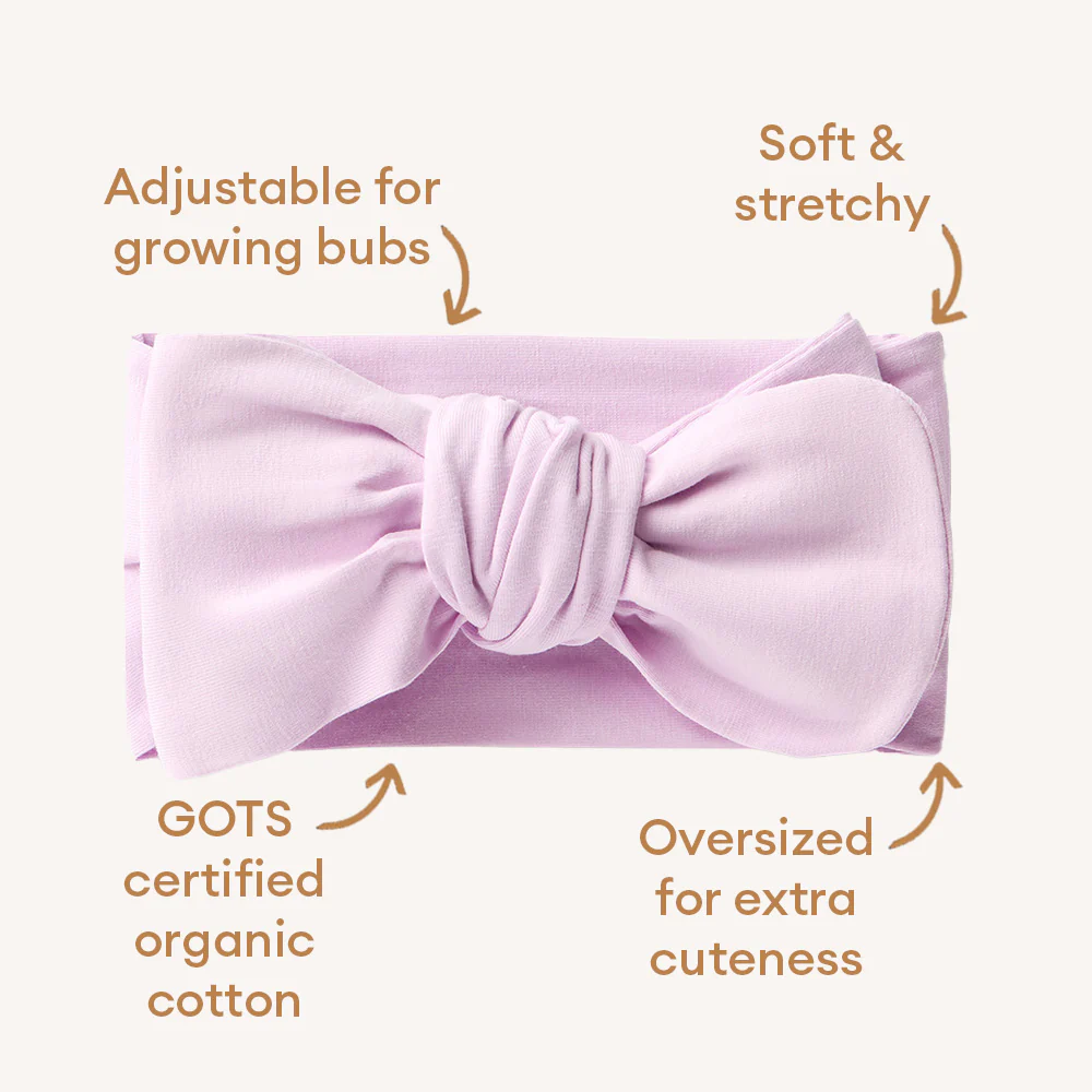 Lilac Organic Oversized Bow - Image 5