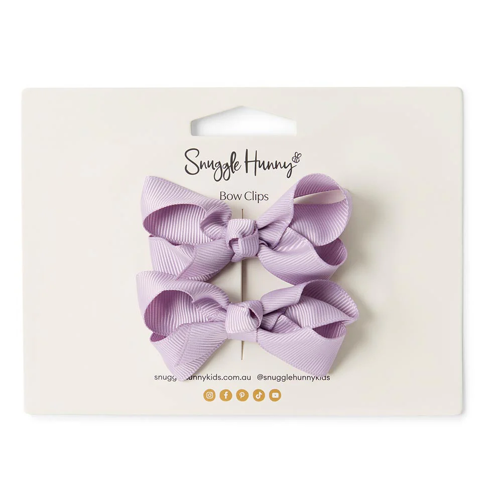 Lilac Piggy Tail Hair Clips - Pair - Image 3