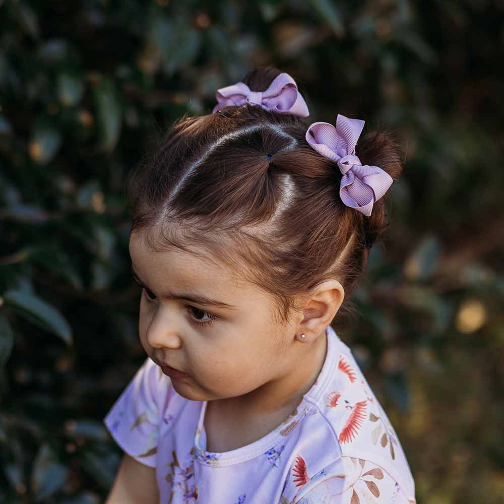 Lilac Piggy Tail Hair Clips - Pair - Image 4