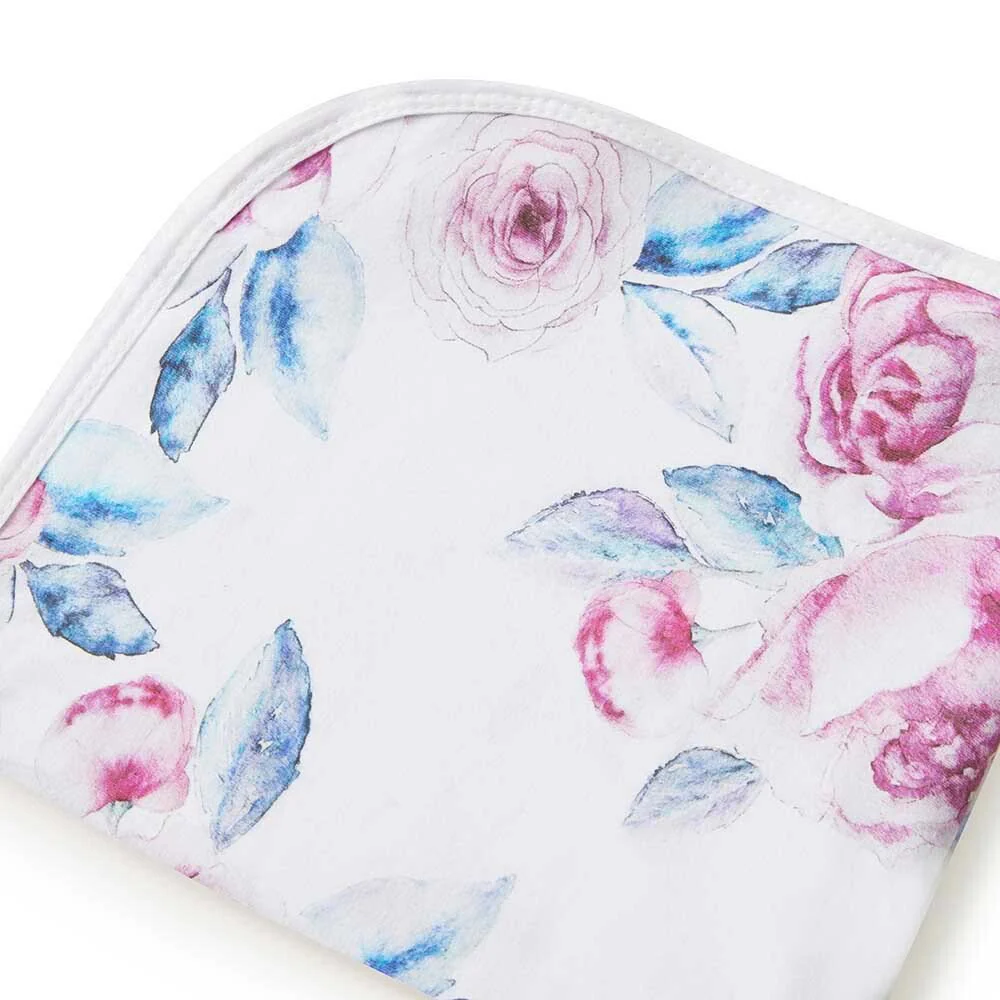 Lilac Skies Organic Jersey Wrap & Topknot Set - Image 4