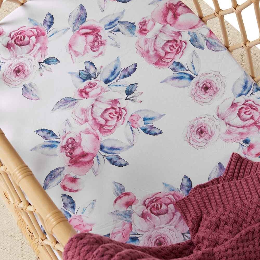 Lilac Skies Organic Bassinet Sheet / Change Pad Cover - Image 3