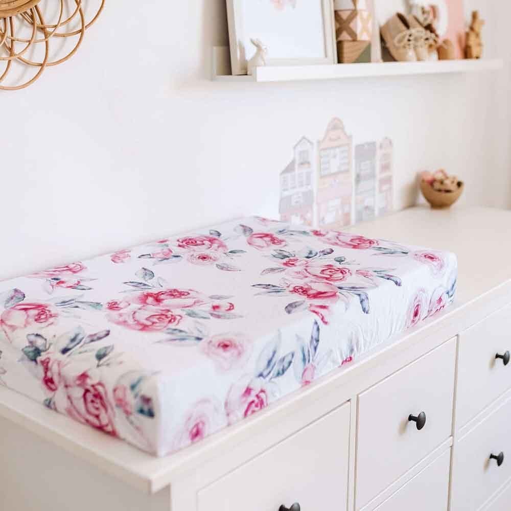 Lilac Skies Organic Bassinet Sheet / Change Pad Cover - Image 5