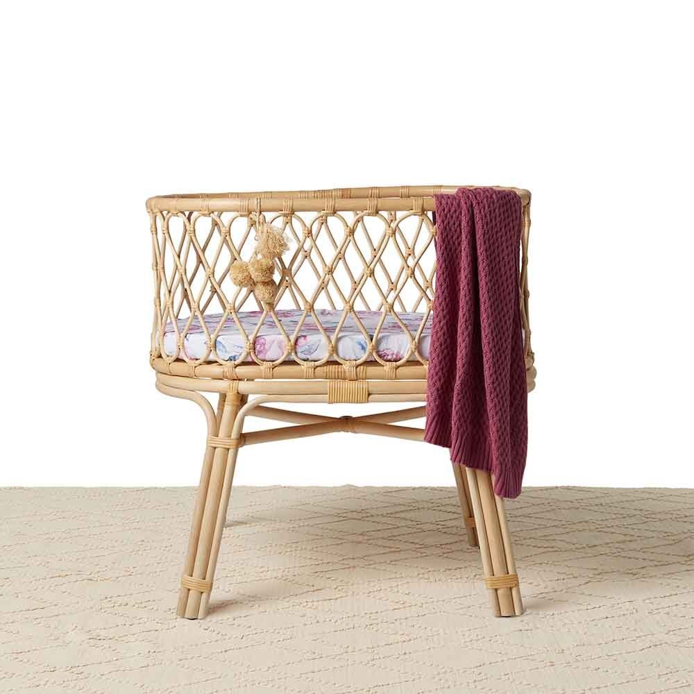 Lilac Skies Organic Bassinet Sheet / Change Pad Cover - Image 6
