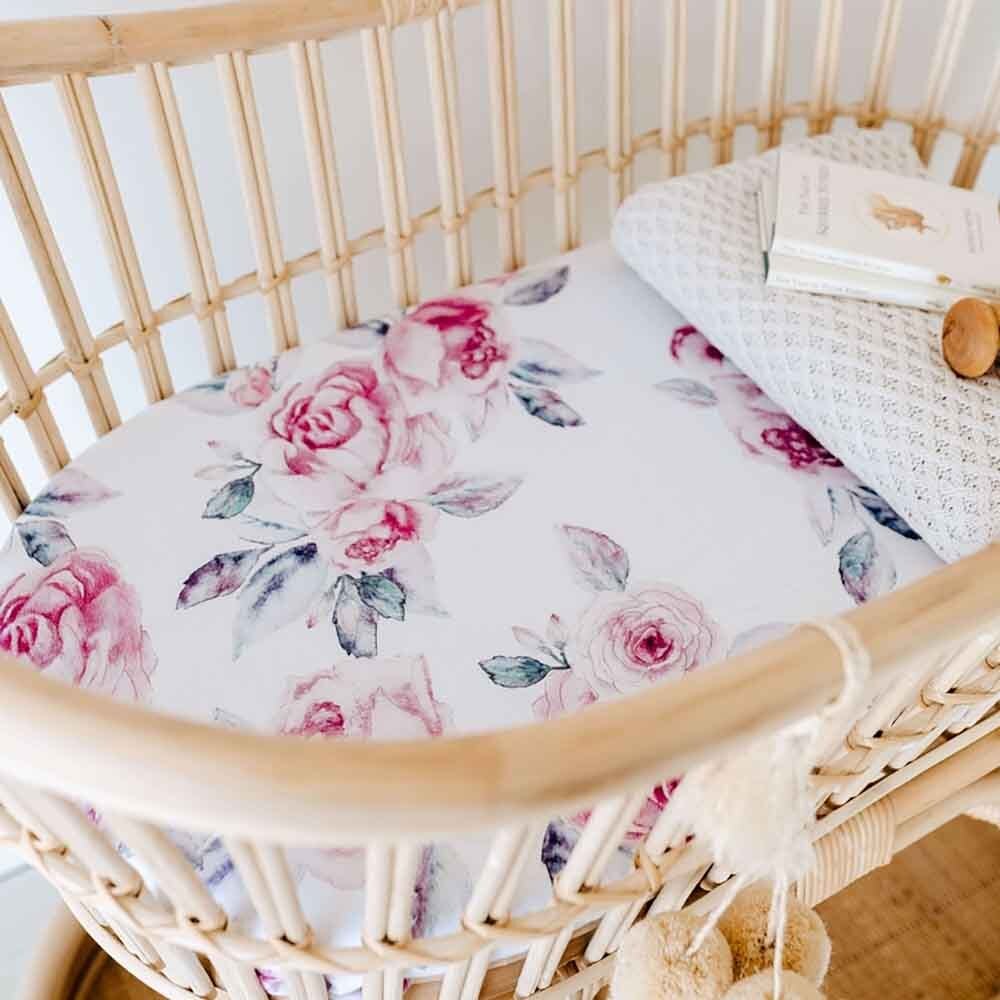 Lilac Skies Organic Bassinet Sheet / Change Pad Cover - Image 7