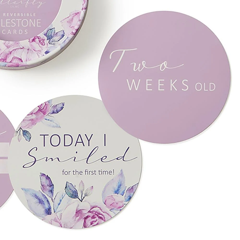Lilac Skies & Butterfly Reversible Milestone Cards - Image 3