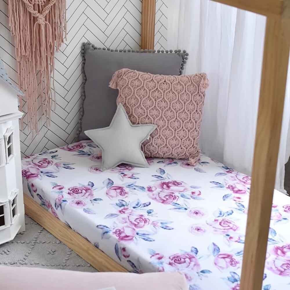 Lilac Skies Organic Fitted Cot Sheet - Image 6