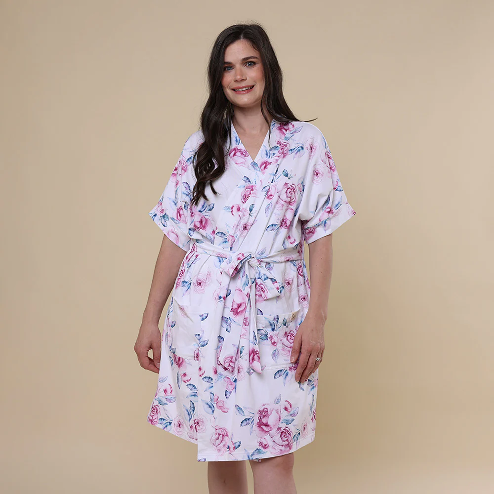 Lilac Skies Organic Maternity Robe - Image 3