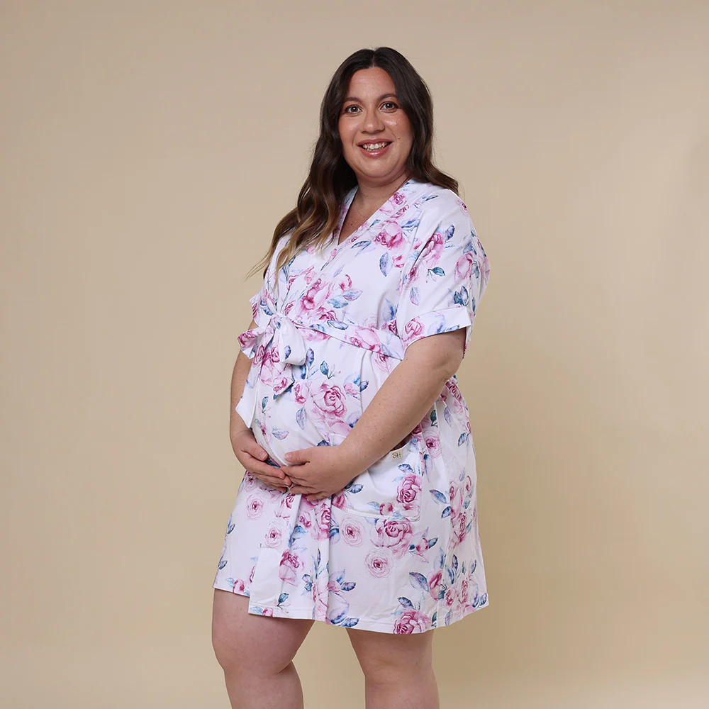 Lilac Skies Organic Maternity Robe - Image 7