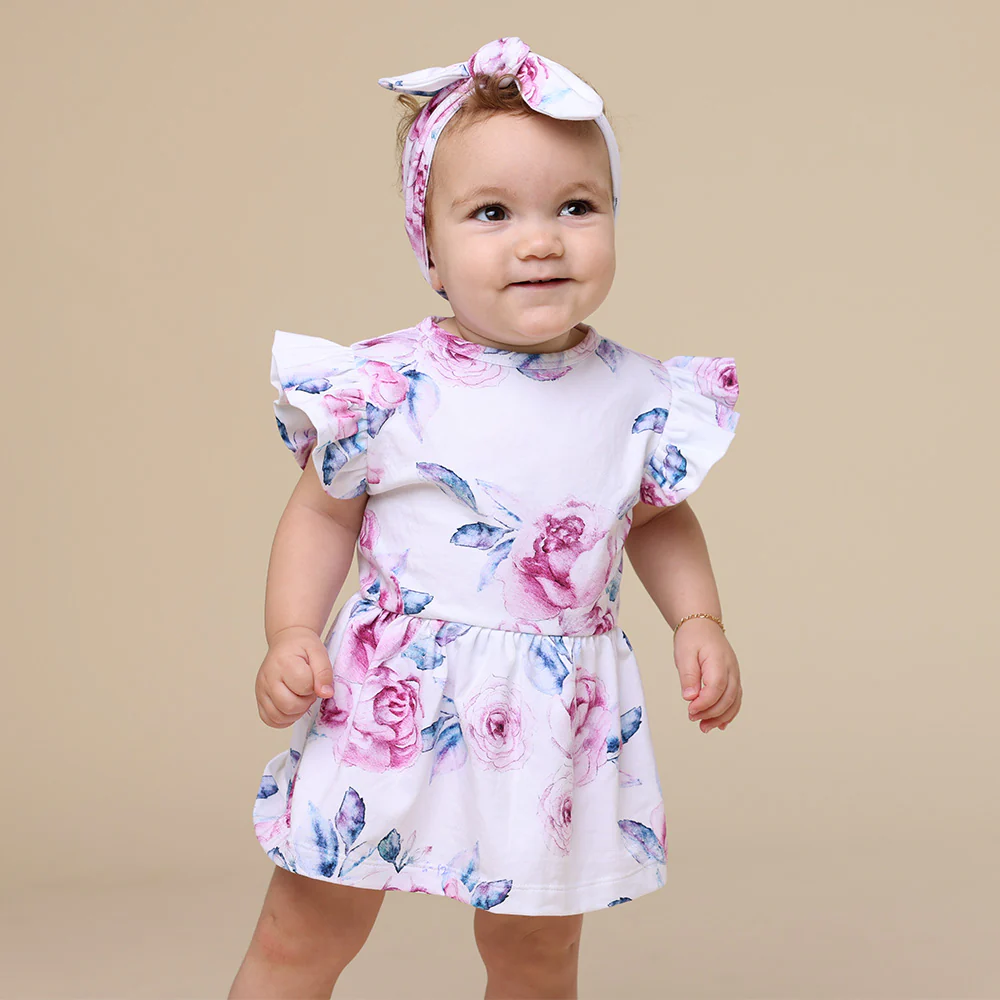 Lilac Skies Short Sleeve Organic Dress - Image 3