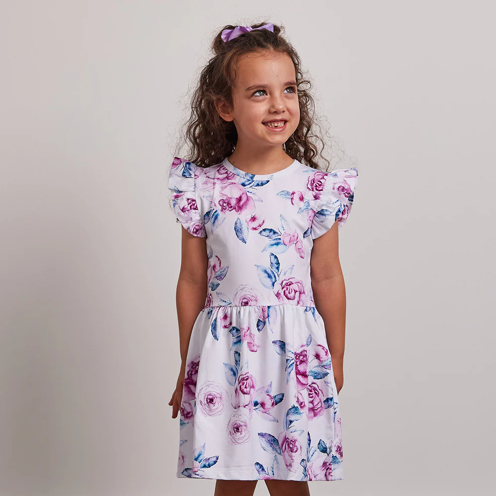 Lilac Skies Short Sleeve Organic Dress - Image 4