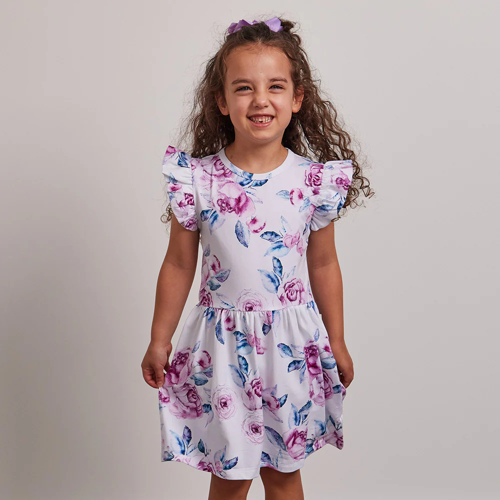 Lilac Skies Short Sleeve Organic Dress - Image 7