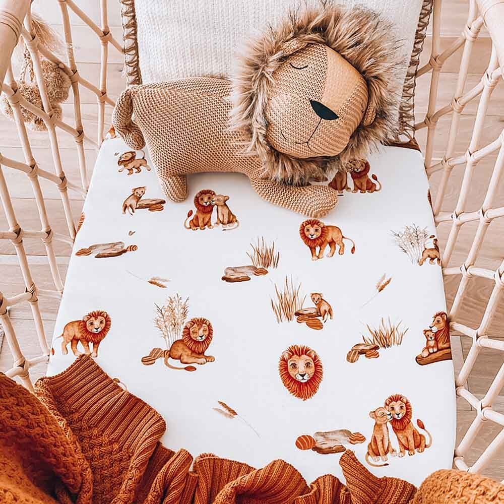 Lion Organic Bassinet Sheet / Change Pad Cover - Image 10