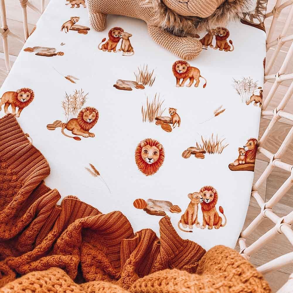 Lion Organic Bassinet Sheet / Change Pad Cover - Image 11