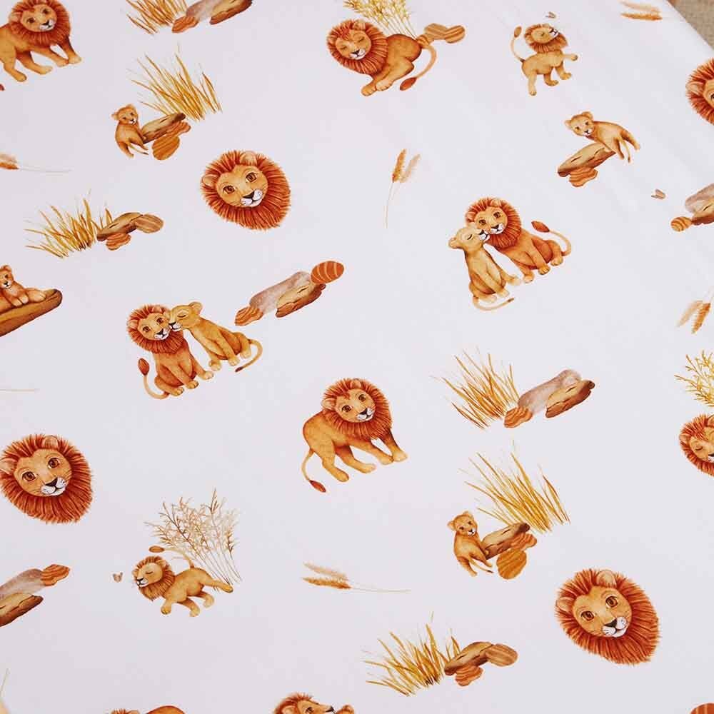 Lion Organic Bassinet Sheet / Change Pad Cover - Image 6