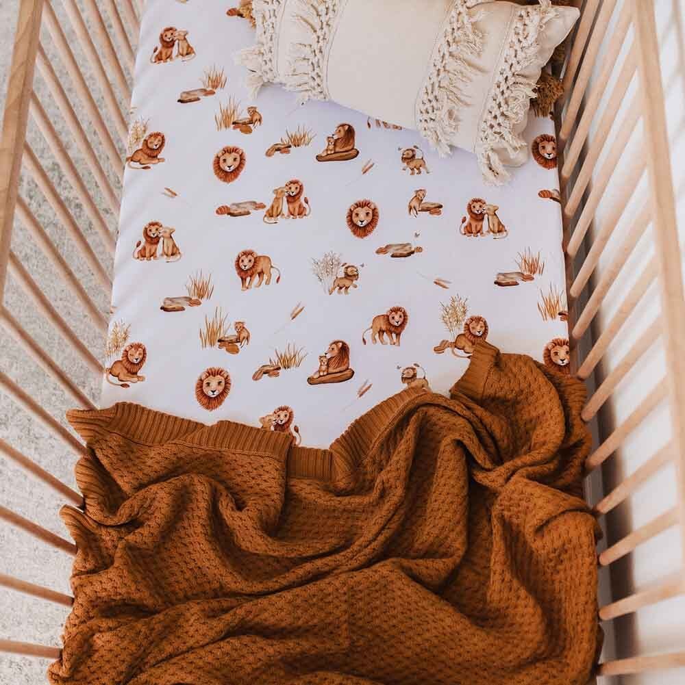Lion Organic Fitted Cot Sheet - Image 12