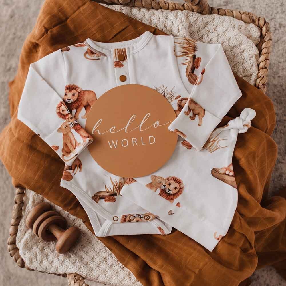 Lion Long Sleeve Organic Bodysuit - Image 10