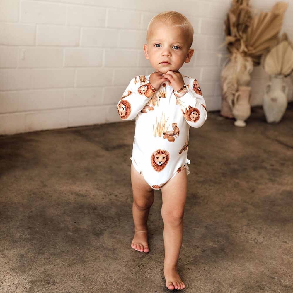 Lion Long Sleeve Organic Bodysuit - Image 3