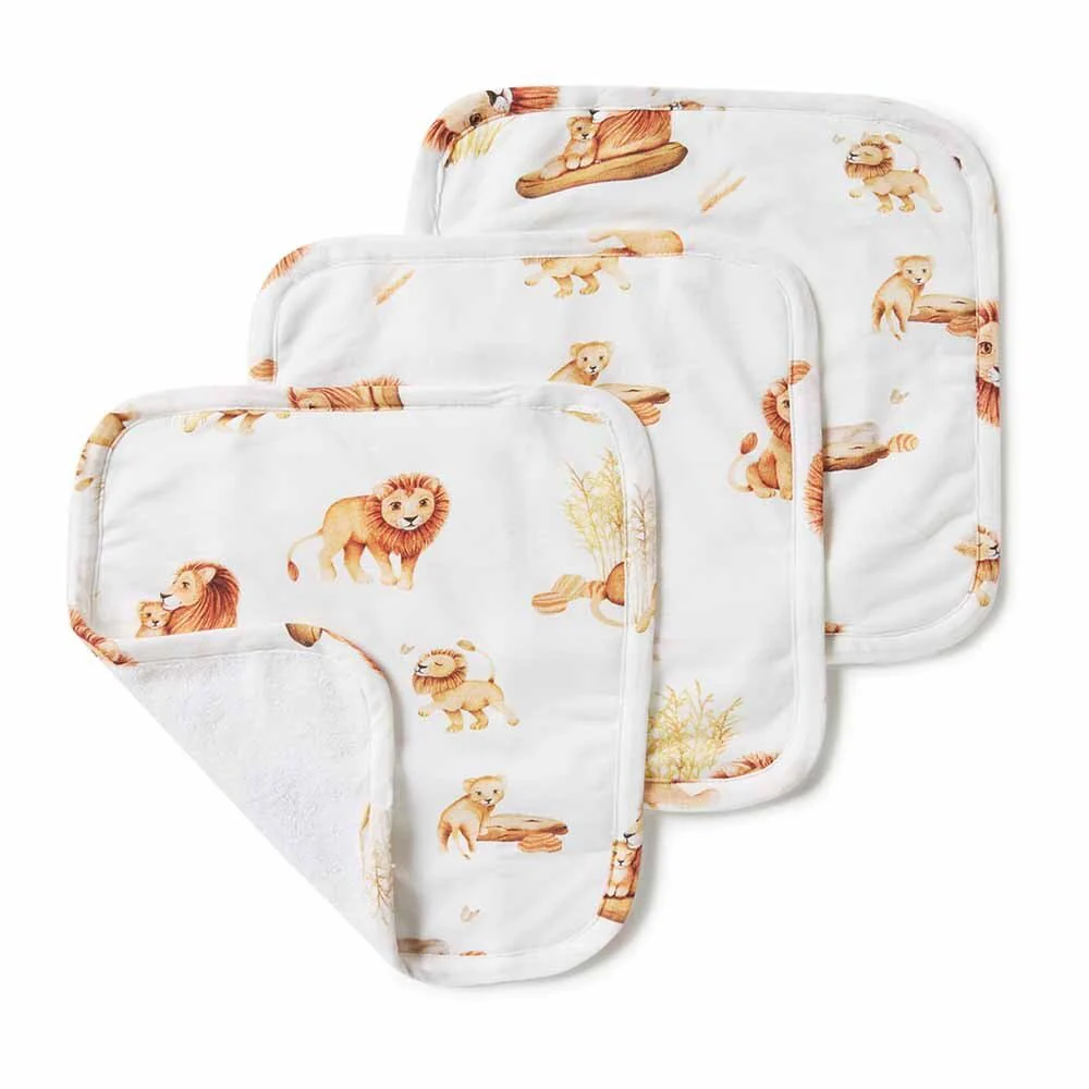 Lion Organic Baby Towel & Wash Cloth Set - Image 6