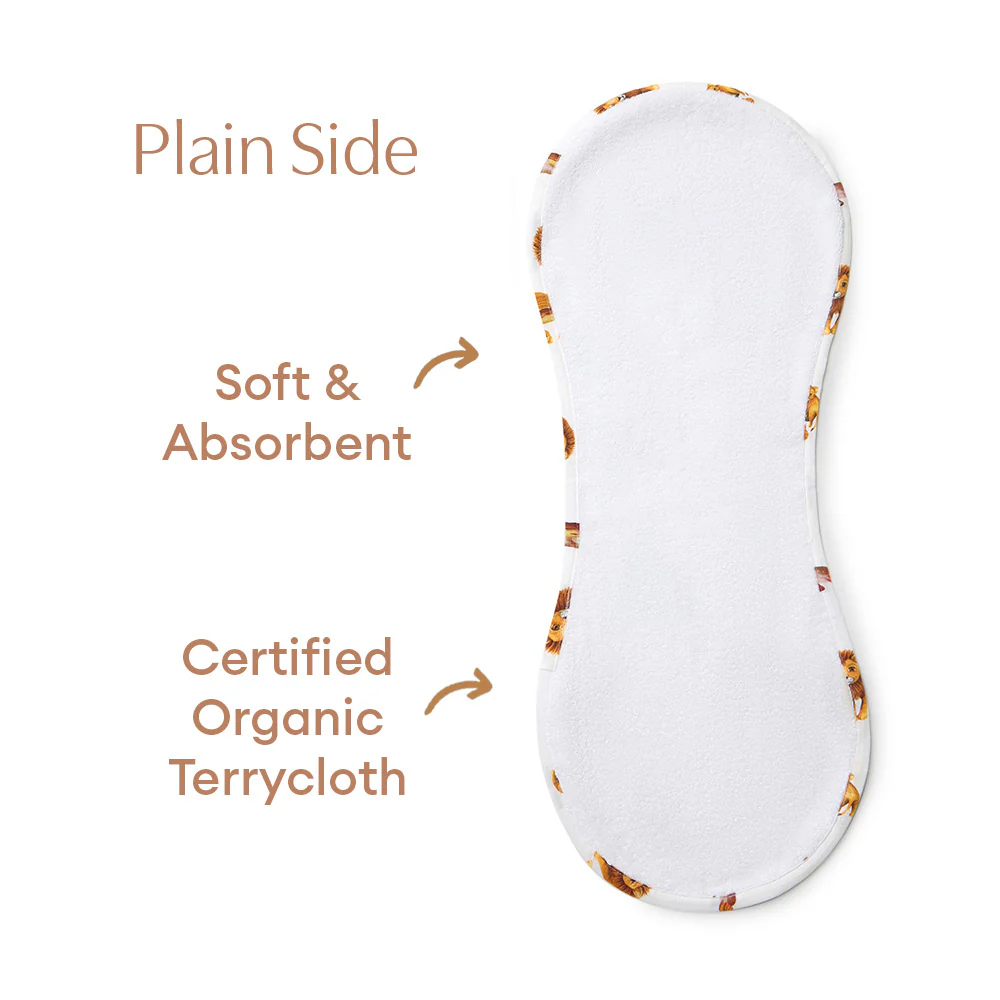 Lion Organic Cotton Burp Cloth - Image 7