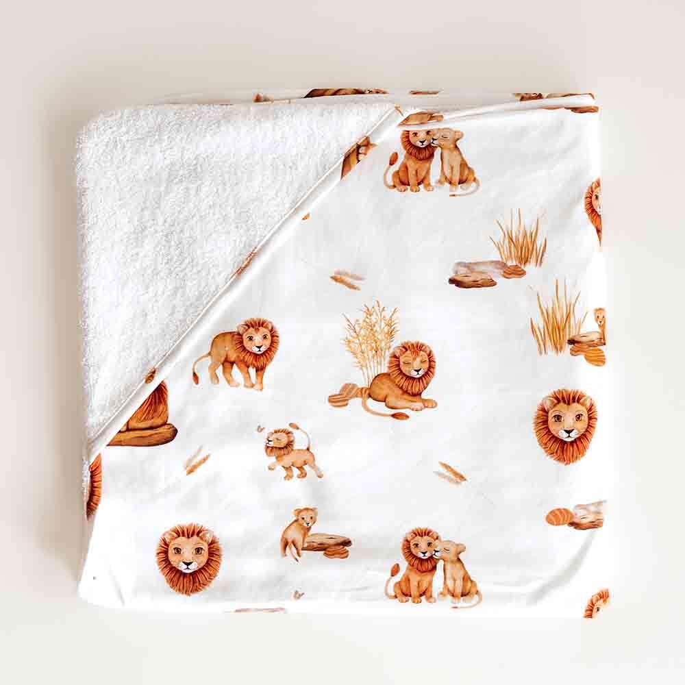 Lion Organic Hooded Baby Towel - Image 3