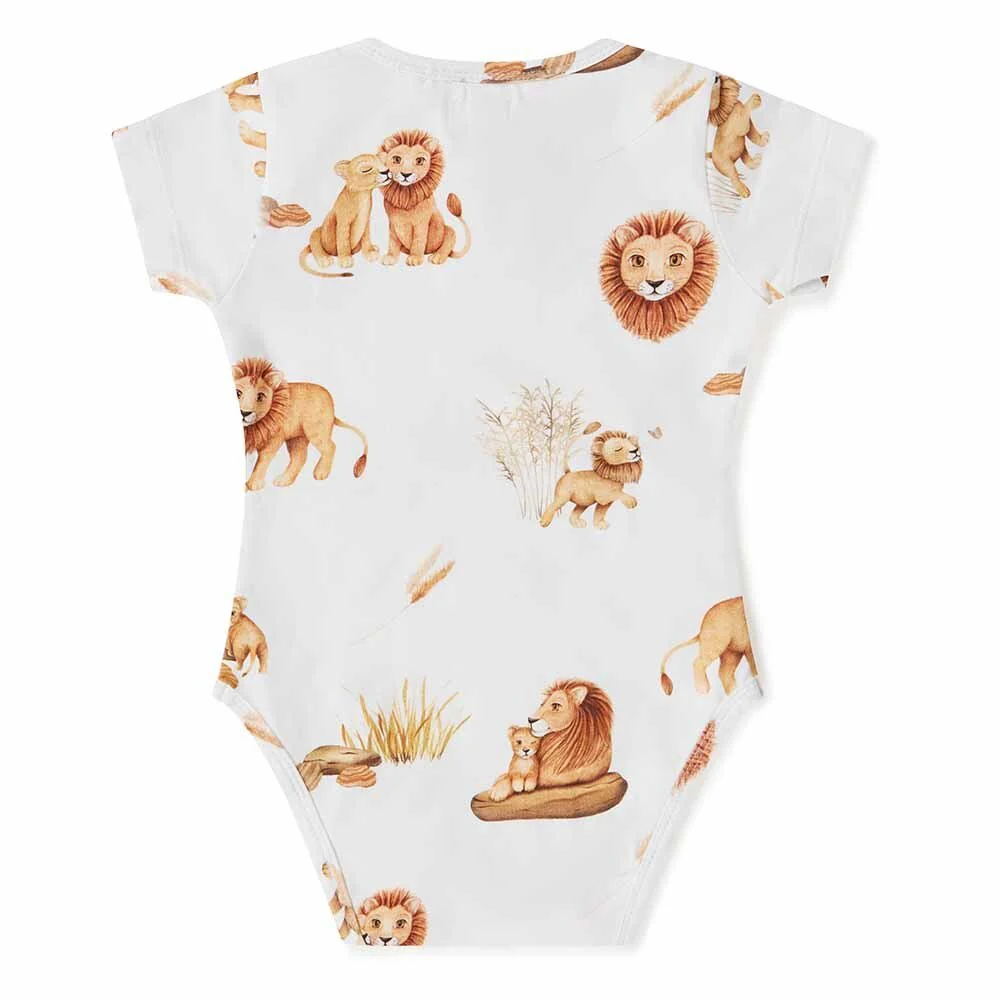 Lion Short Sleeve Organic Bodysuit - Image 6