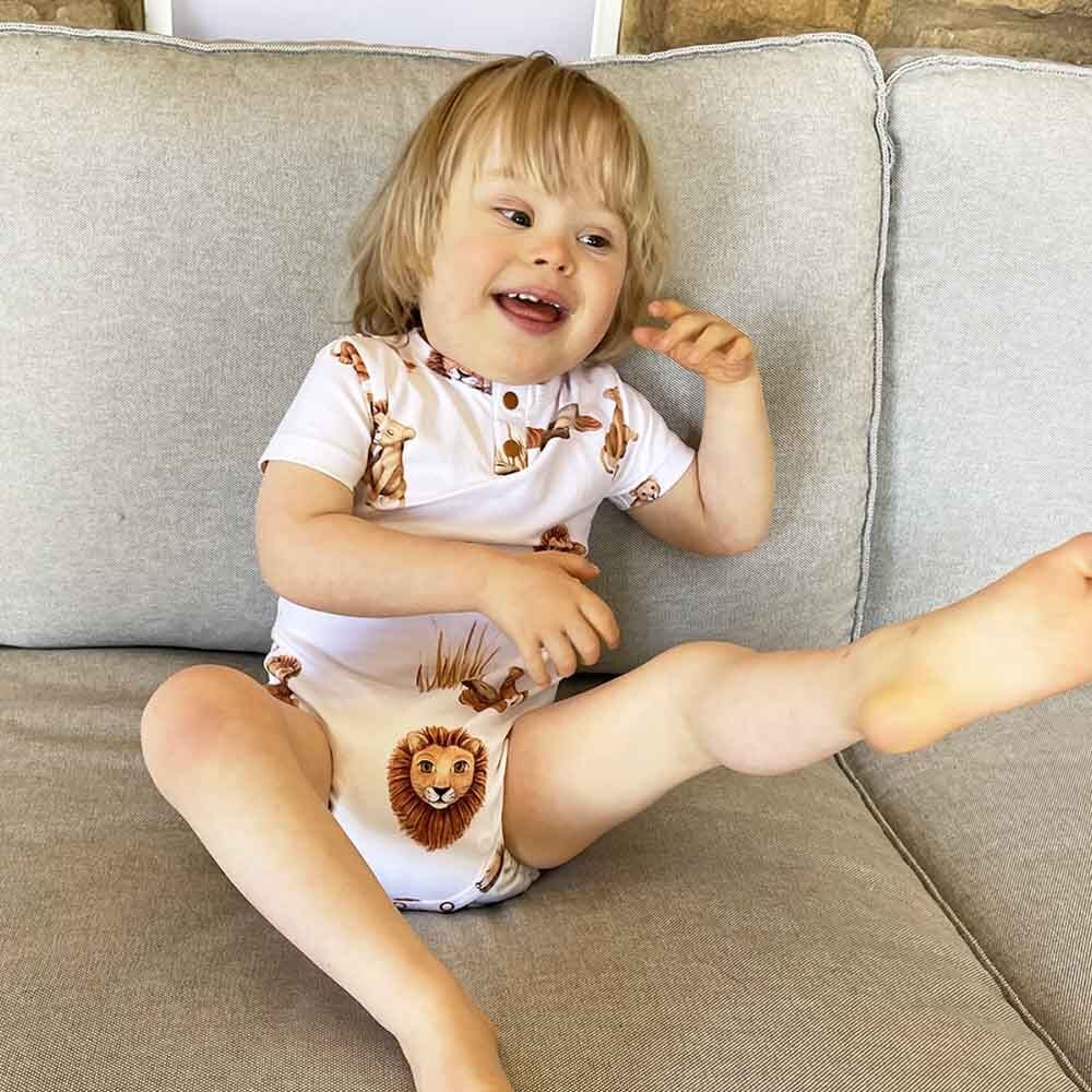 Lion Short Sleeve Organic Bodysuit - Image 8