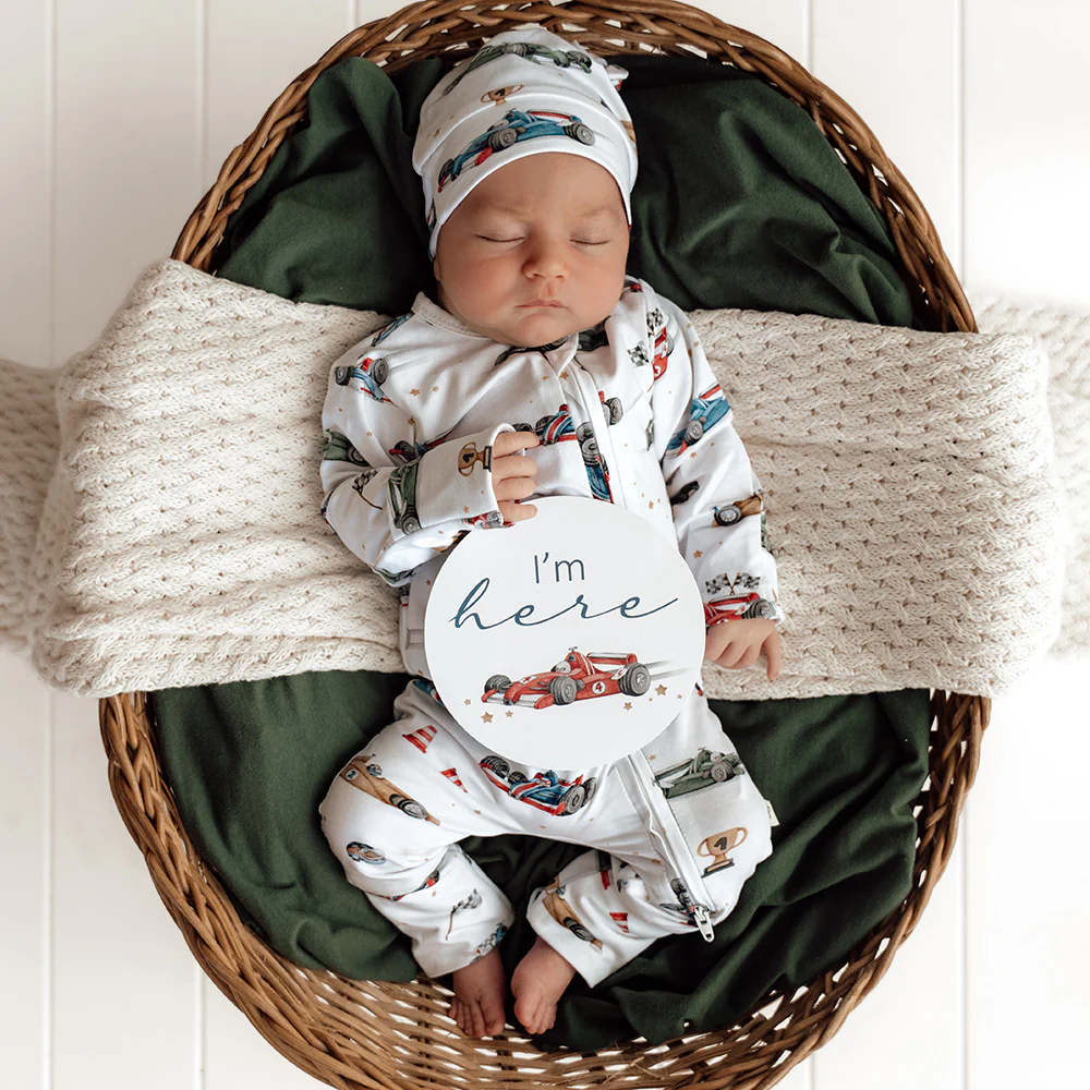 Little Racers Organic Snugglesuit Convertible Romper - Image 9