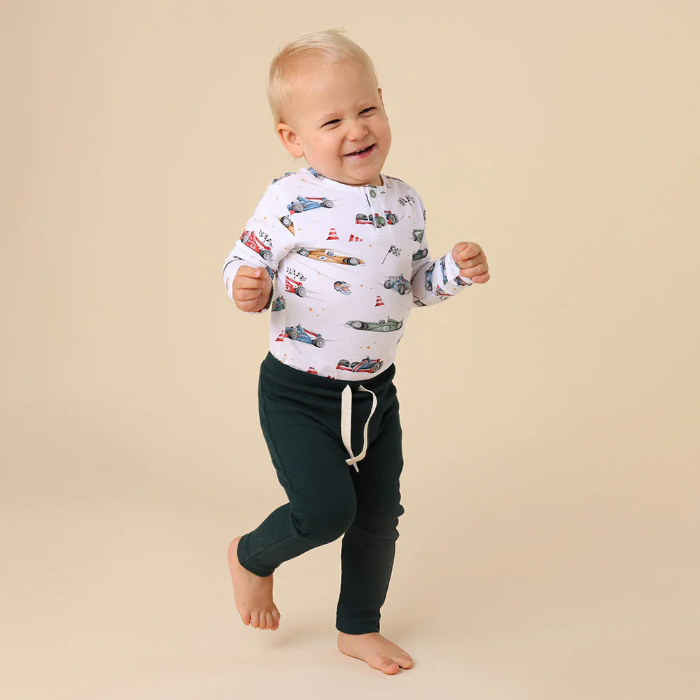 Little Racers Long Sleeve Organic Bodysuit - Image 14