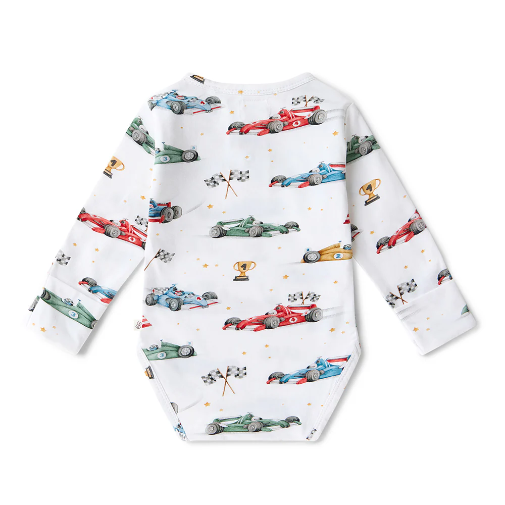 Little Racers Long Sleeve Organic Bodysuit - Image 16