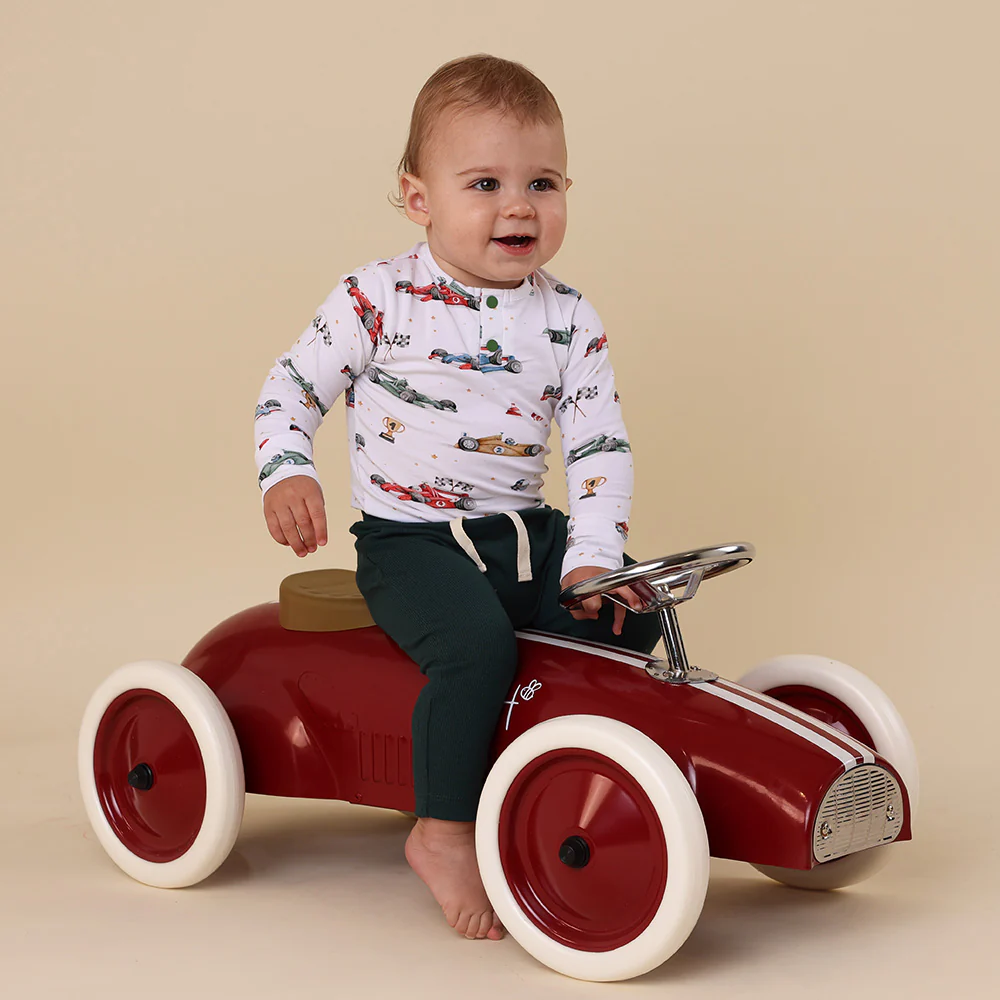 Little Racers Long Sleeve Organic Bodysuit - Image 3