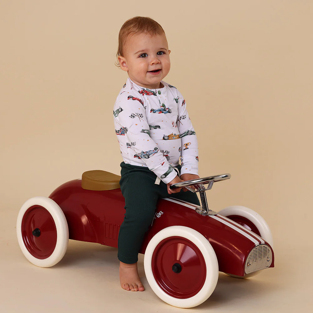 Little Racers Long Sleeve Organic Bodysuit - Image 5