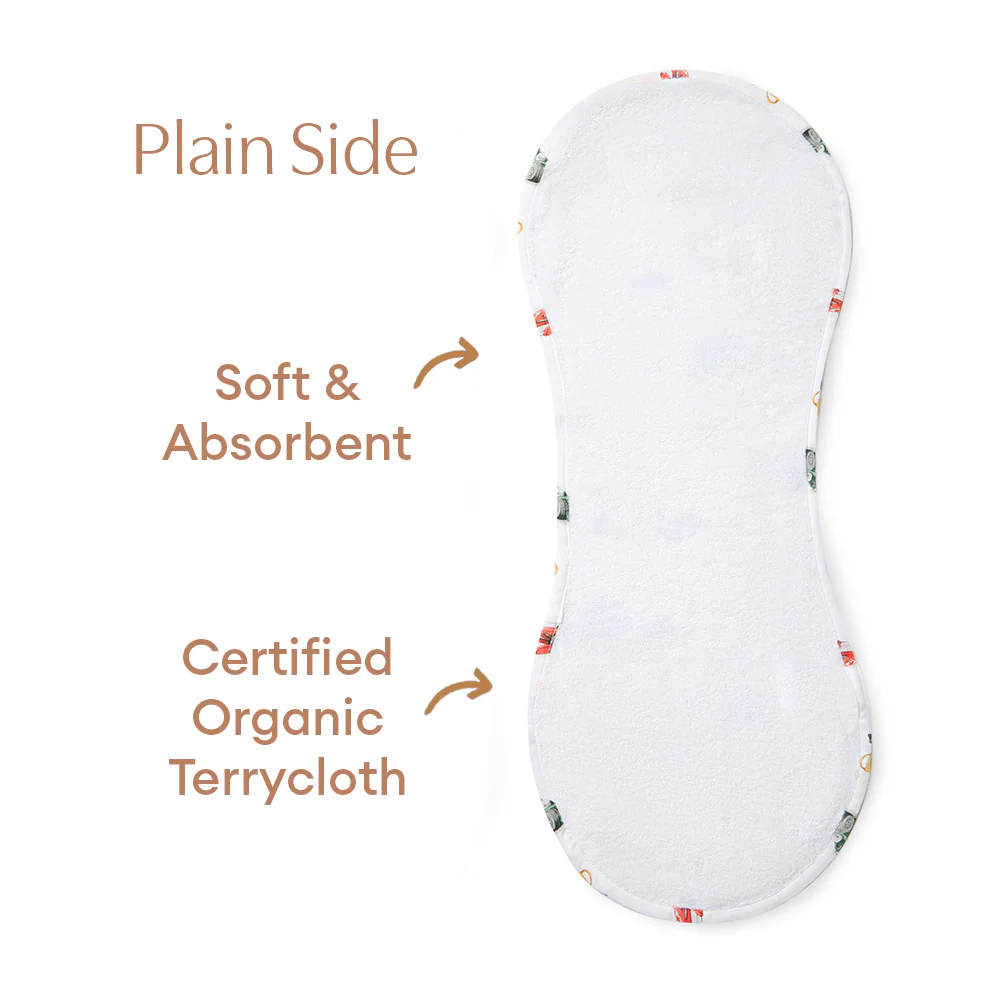 Little Racers Organic Cotton Burp Cloth - Image 6