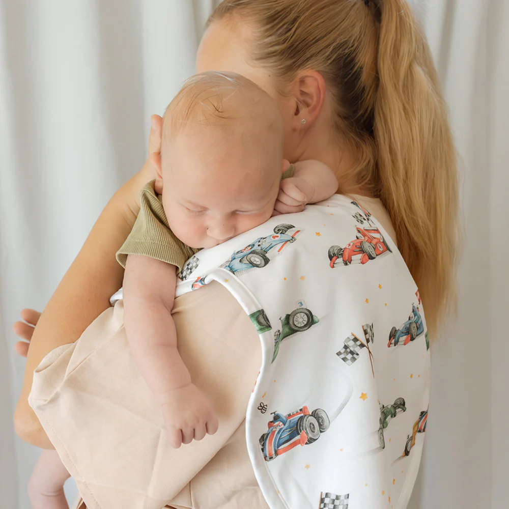 Little Racers Organic Cotton Burp Cloth - Image 8