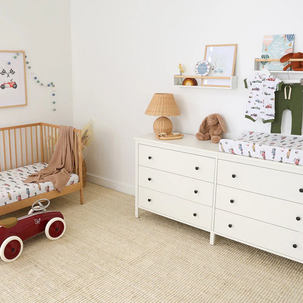 Little Racers Organic Fitted Cot Sheet - Image 4