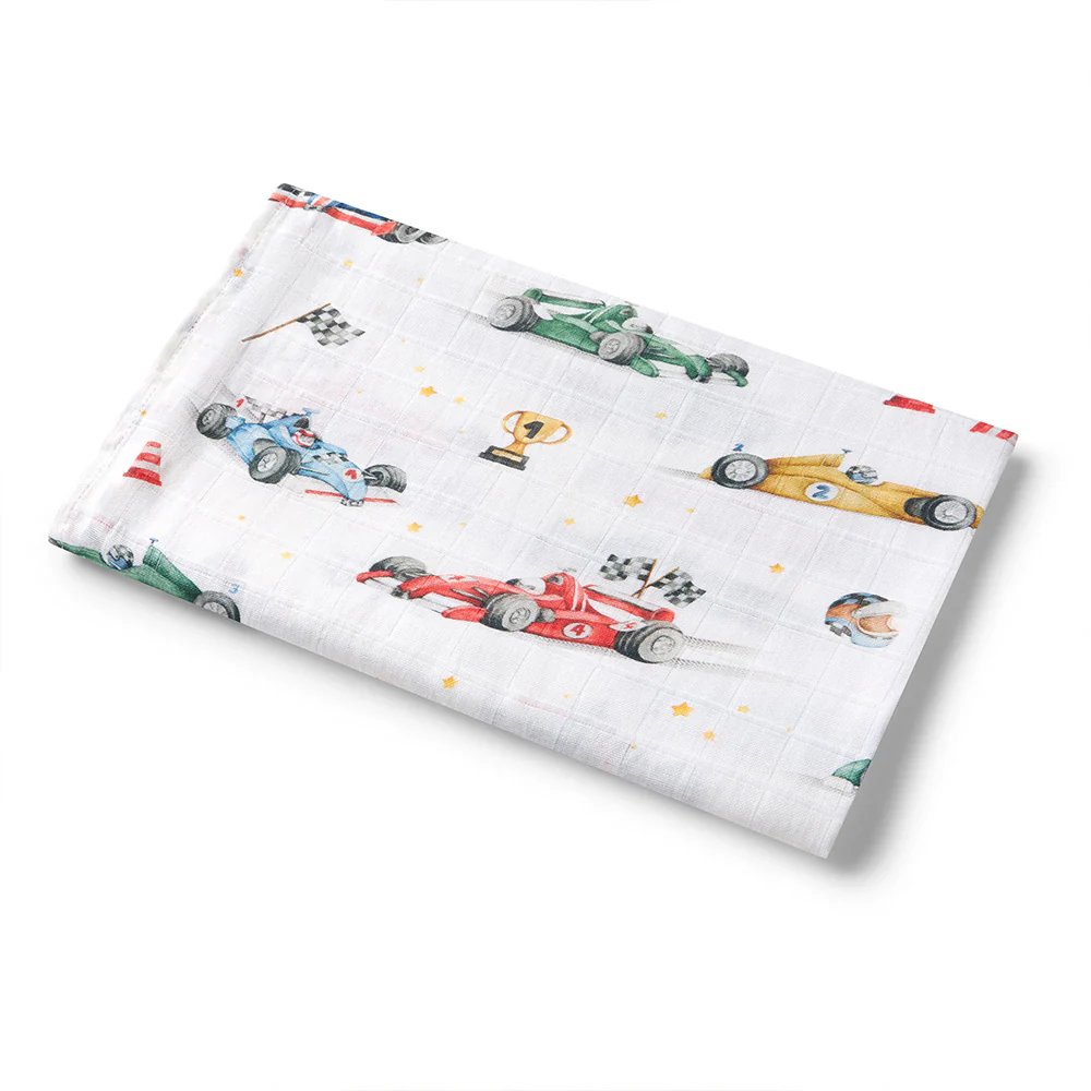 Little Racers Organic Muslin Wrap - Image 2