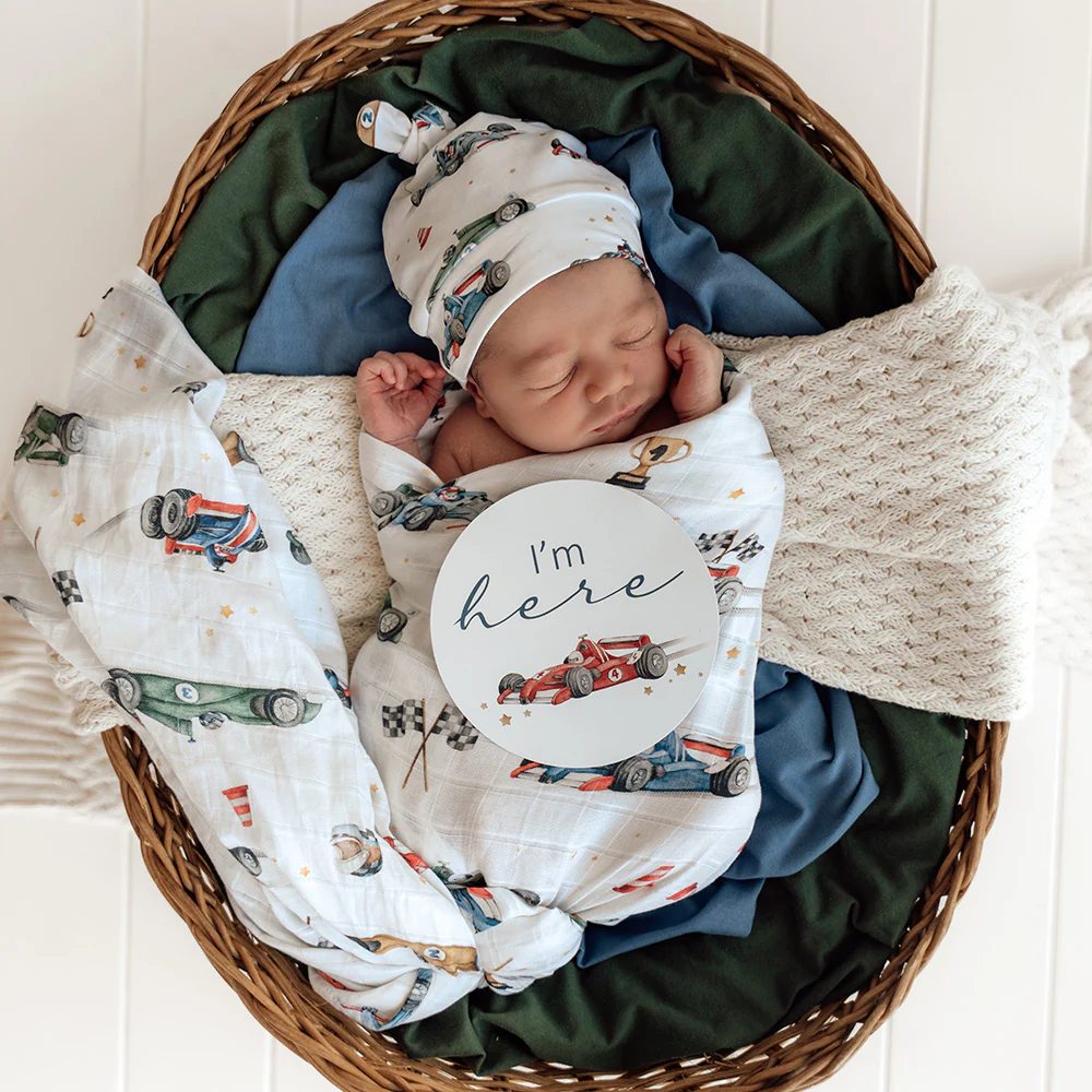 Little Racers Organic Muslin Wrap - Image 3