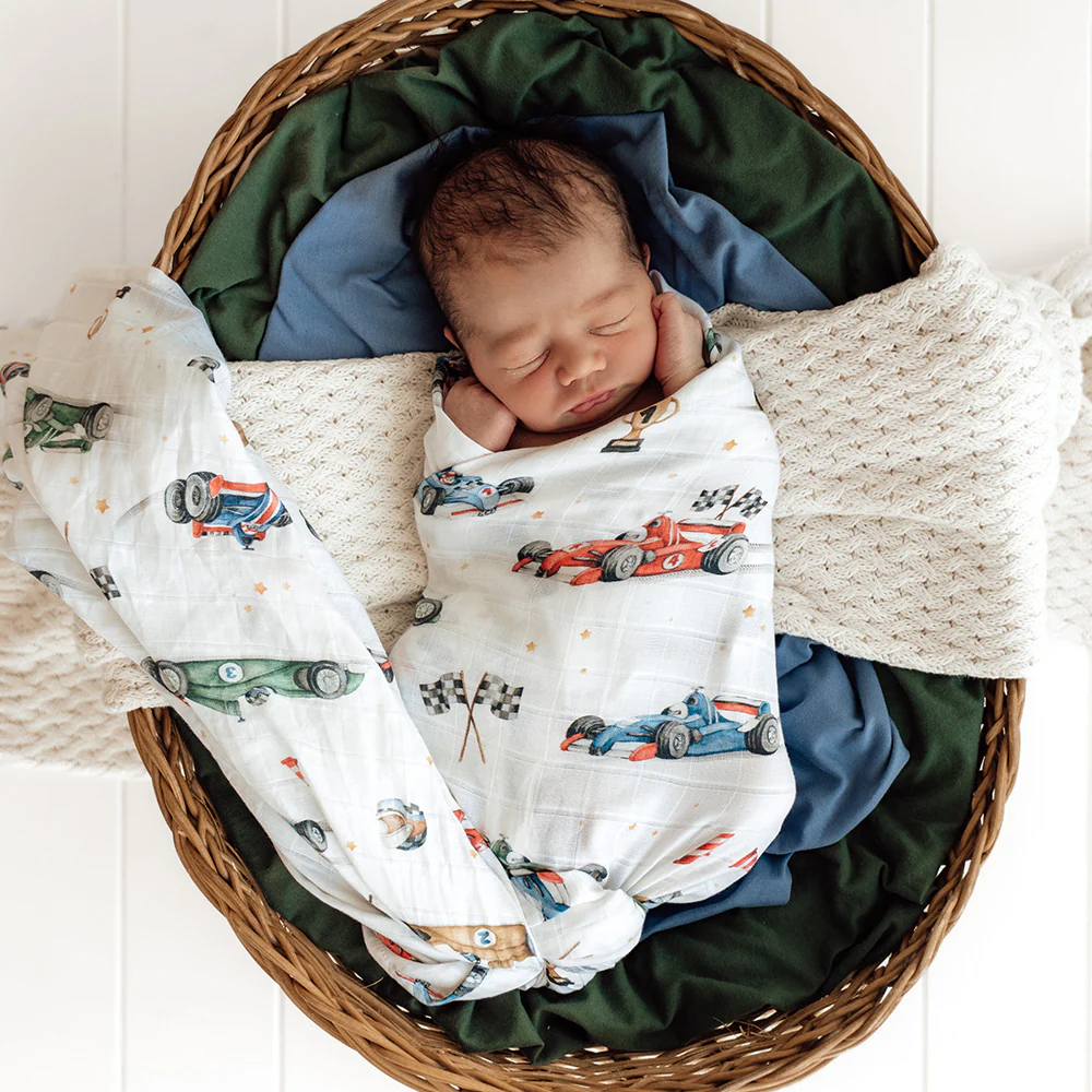 Little Racers Organic Muslin Wrap - Image 4