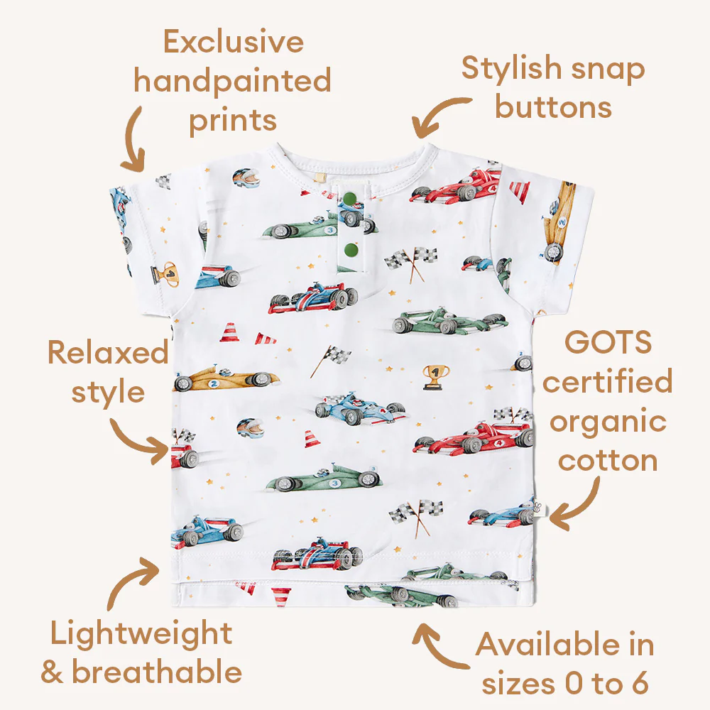 Little Racers Organic Short Sleeve Top - Image 5