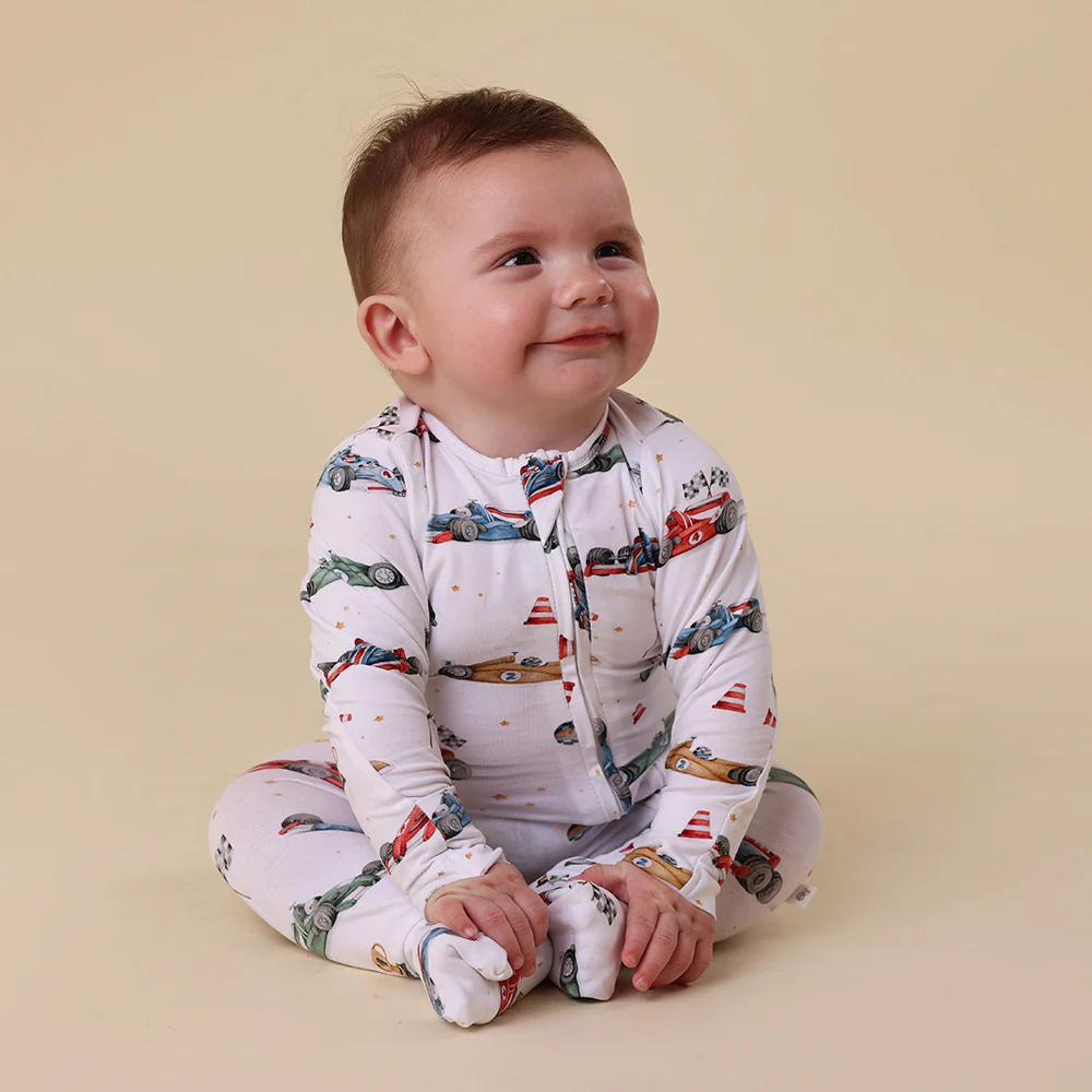 Little Racers Organic Snugglesuit Convertible Romper - Image 10