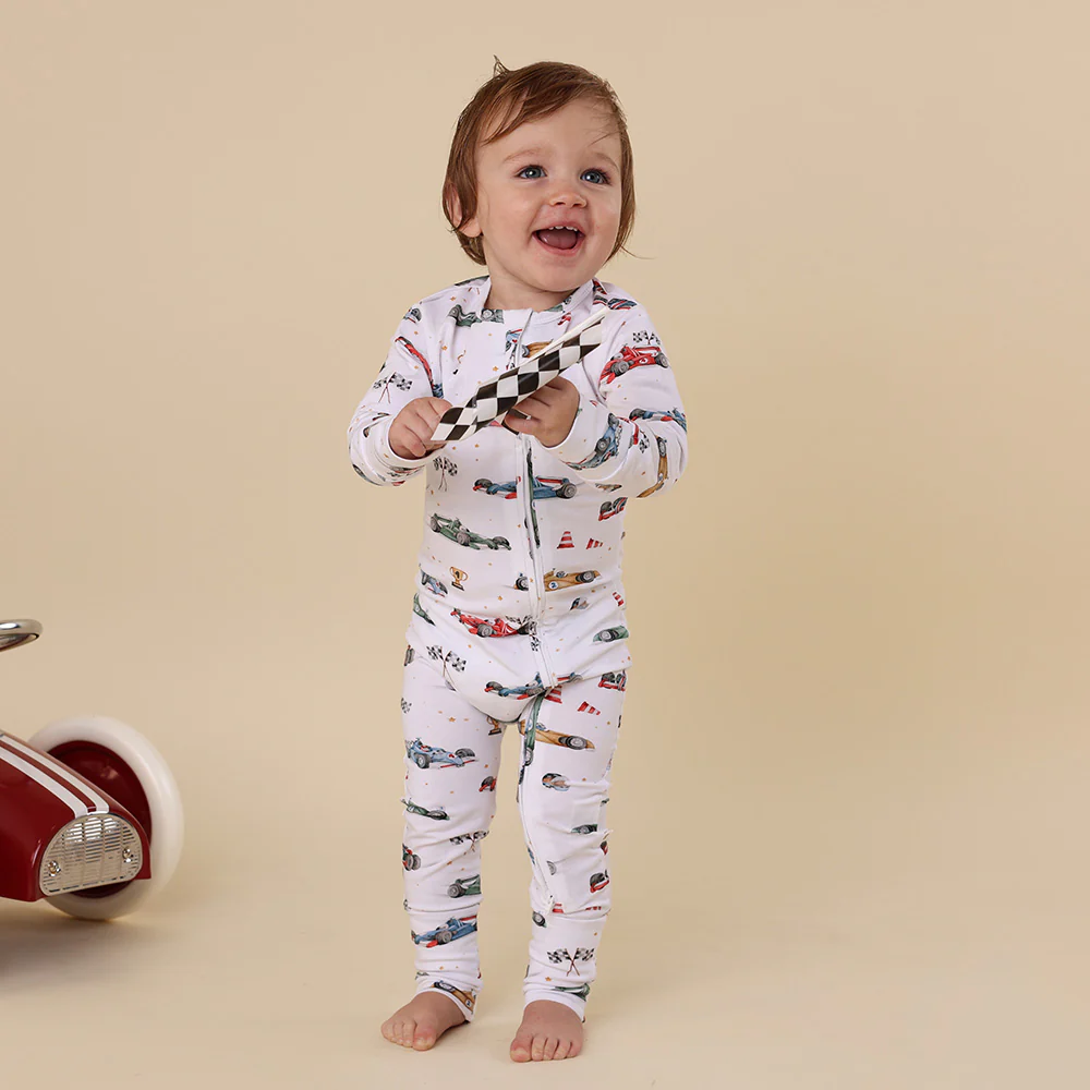 Little Racers Organic Snugglesuit Convertible Romper - Image 11