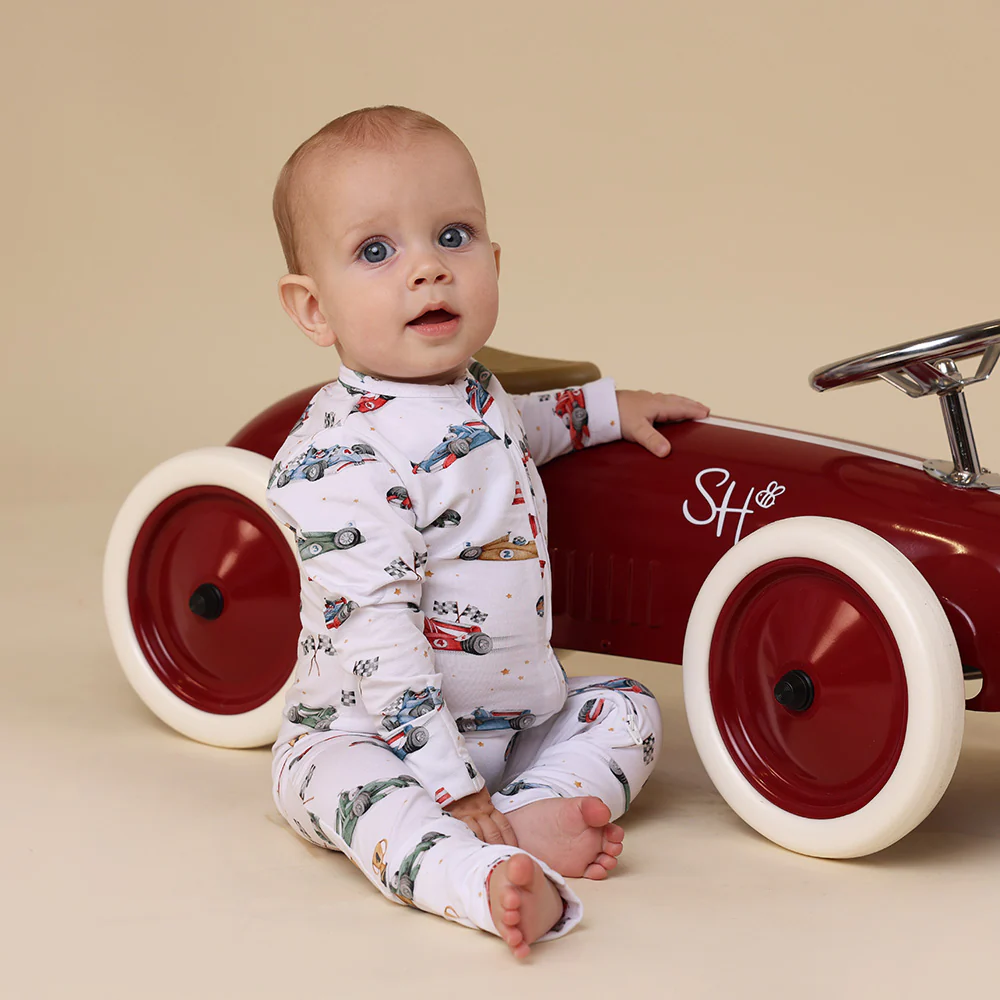 Little Racers Organic Snugglesuit Convertible Romper - Image 12