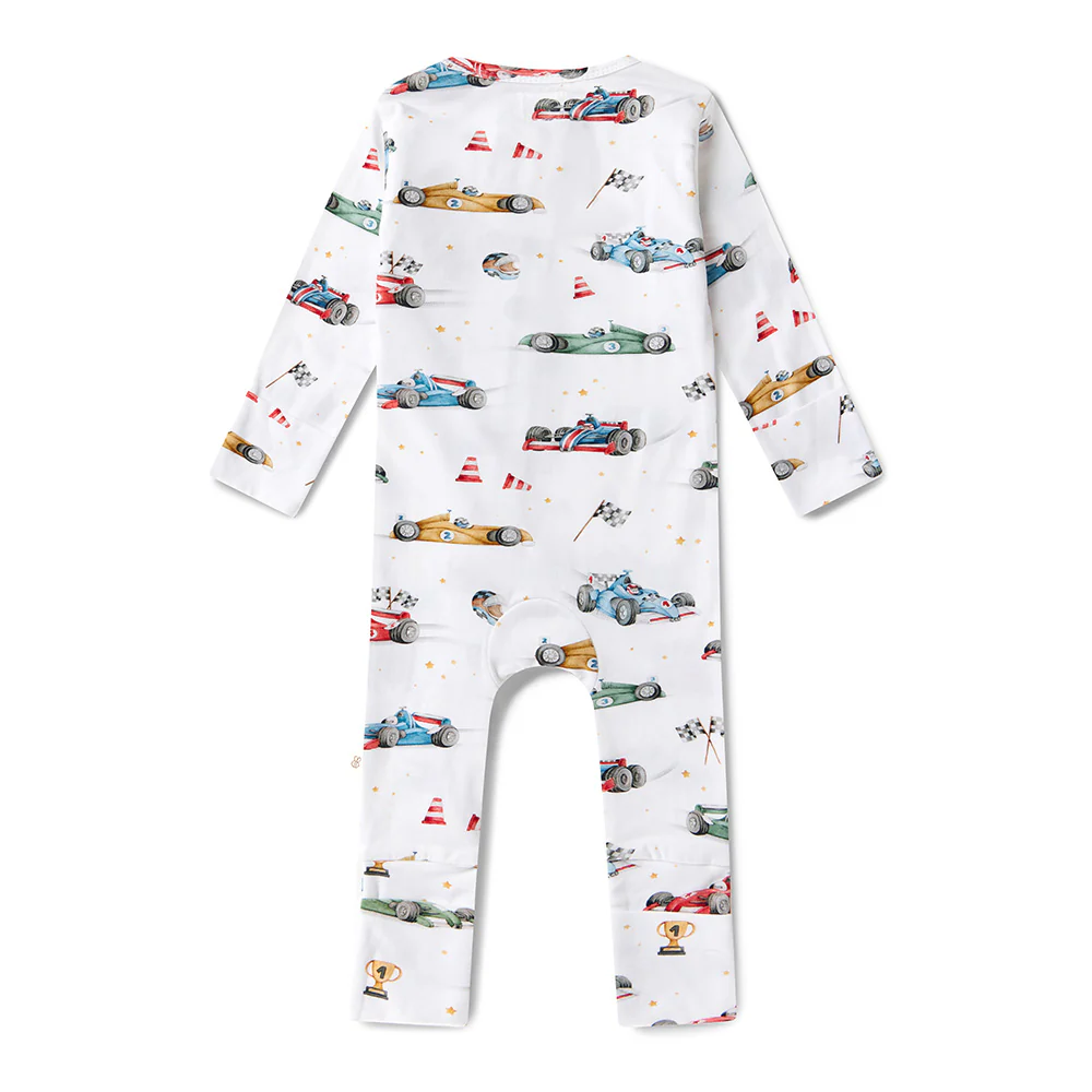 Little Racers Organic Snugglesuit Convertible Romper - Image 13