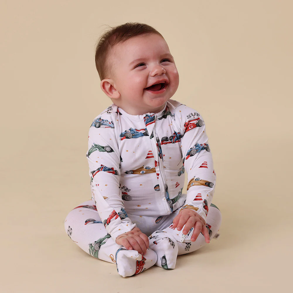 Little Racers Organic Snugglesuit Convertible Romper - Image 4