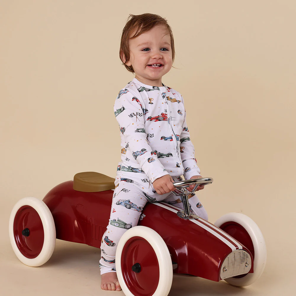 Little Racers Organic Snugglesuit Convertible Romper - Image 5