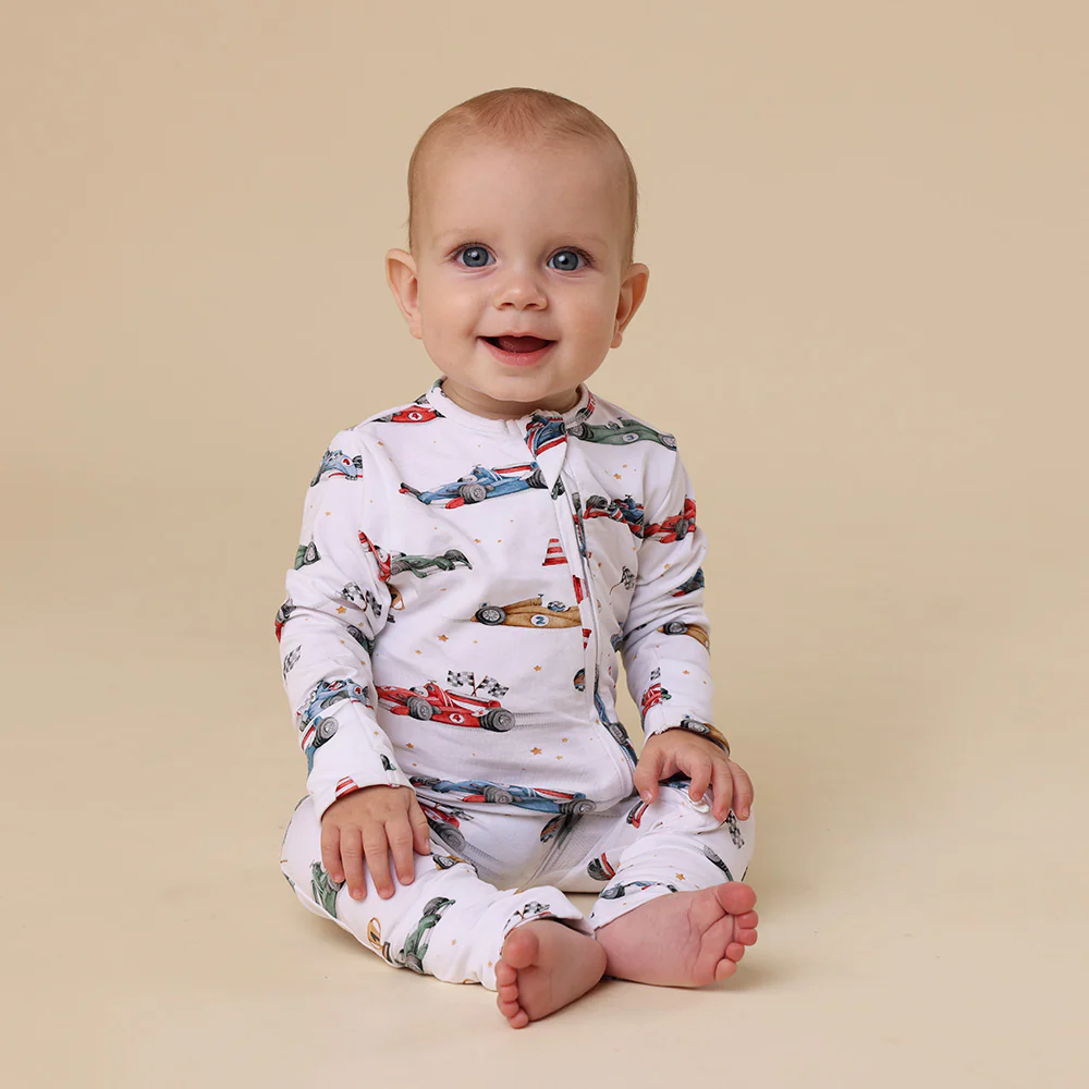 Little Racers Organic Snugglesuit Convertible Romper - Image 7