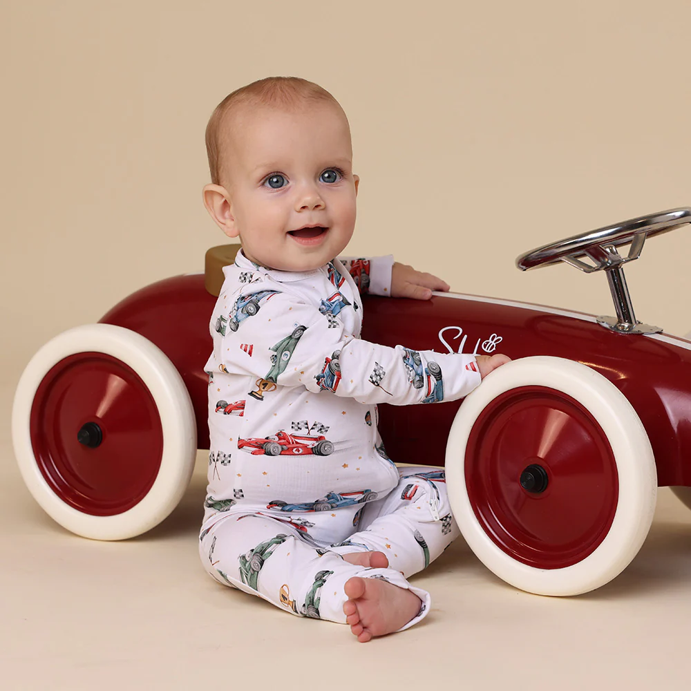 Little Racers Organic Snugglesuit Convertible Romper - Image 8