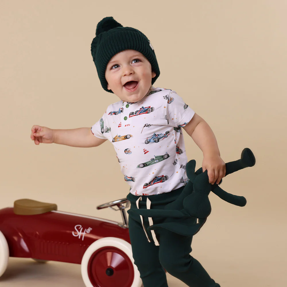Little Racers Short Sleeve Organic Bodysuit - Image 3