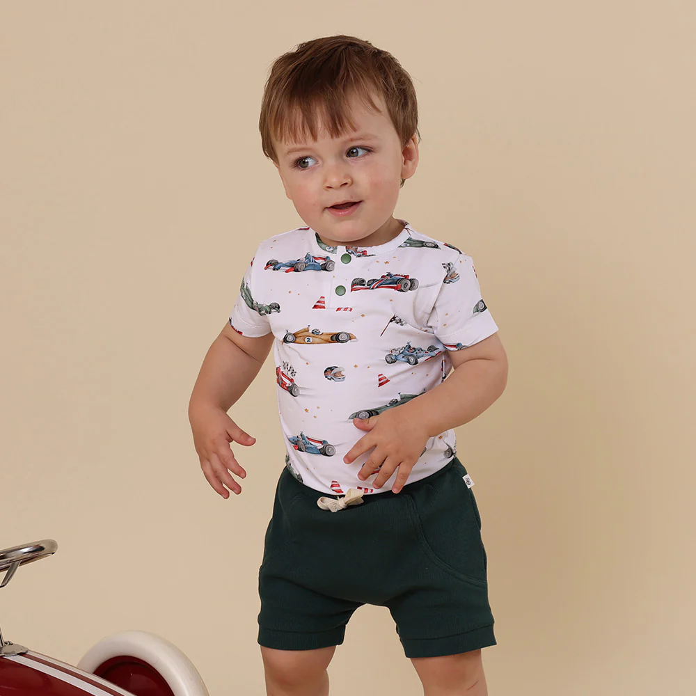 Little Racers Short Sleeve Organic Bodysuit - Image 7