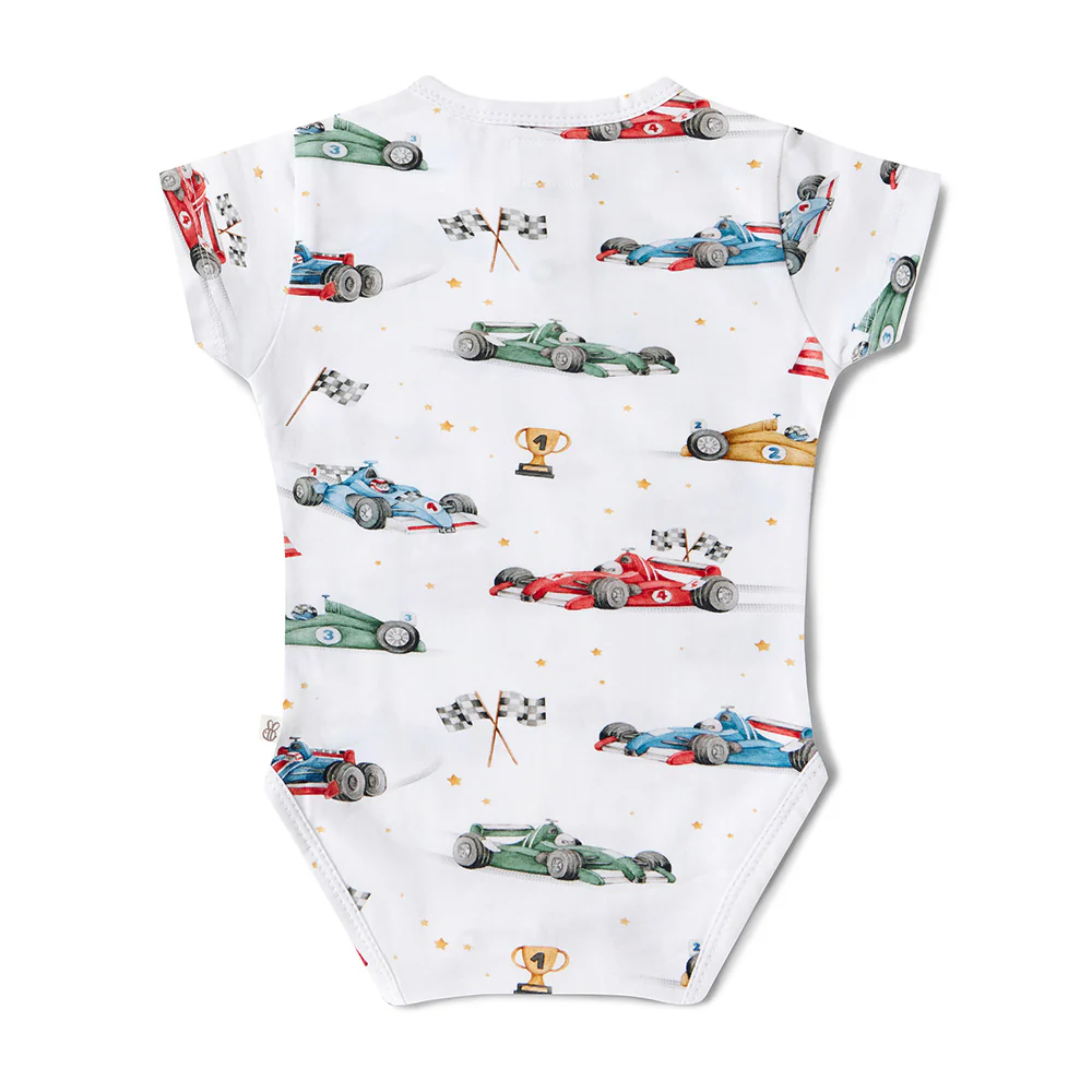 Little Racers Short Sleeve Organic Bodysuit - Image 9